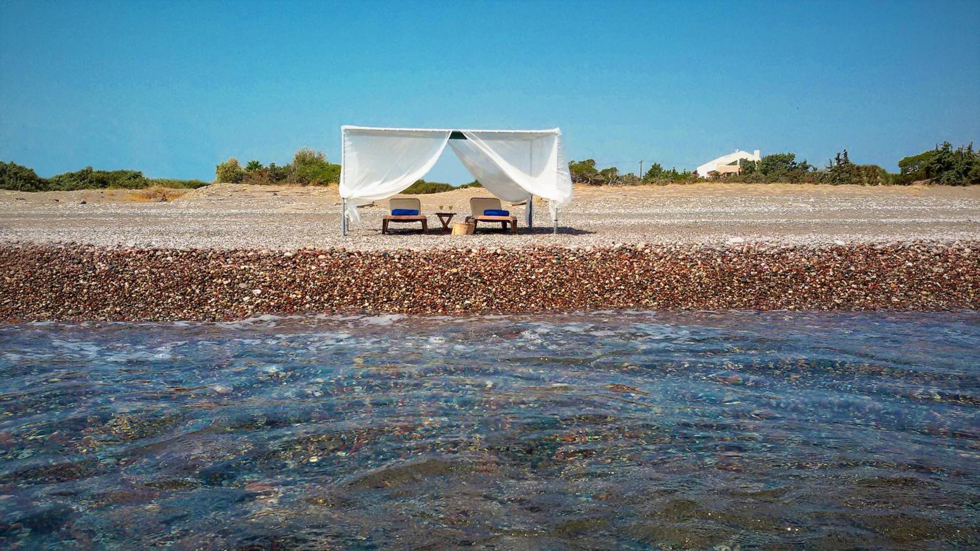 Beachfront Villa Rhodes Seashell Gennadi Exterior photo